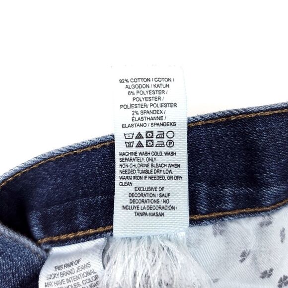 Lucky Brand 121 Slim Jeans Mens 38x31 Dark Blue Stretch Designer 11.5" Rise - Picture 4 of 8